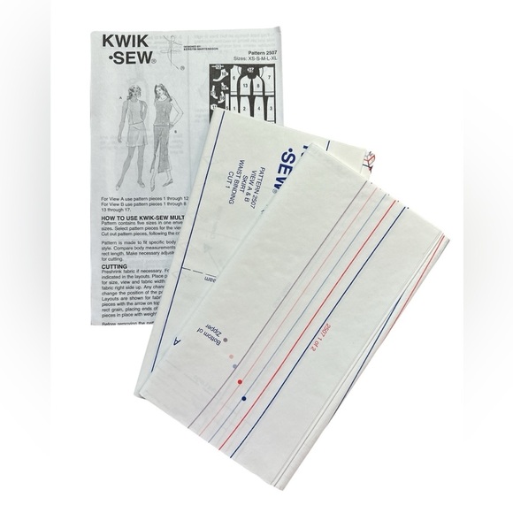 Vintage Y2K, uncut, factory folded Kwik Sew Pattern 2507 XS - Xl - Picture 3 of 4